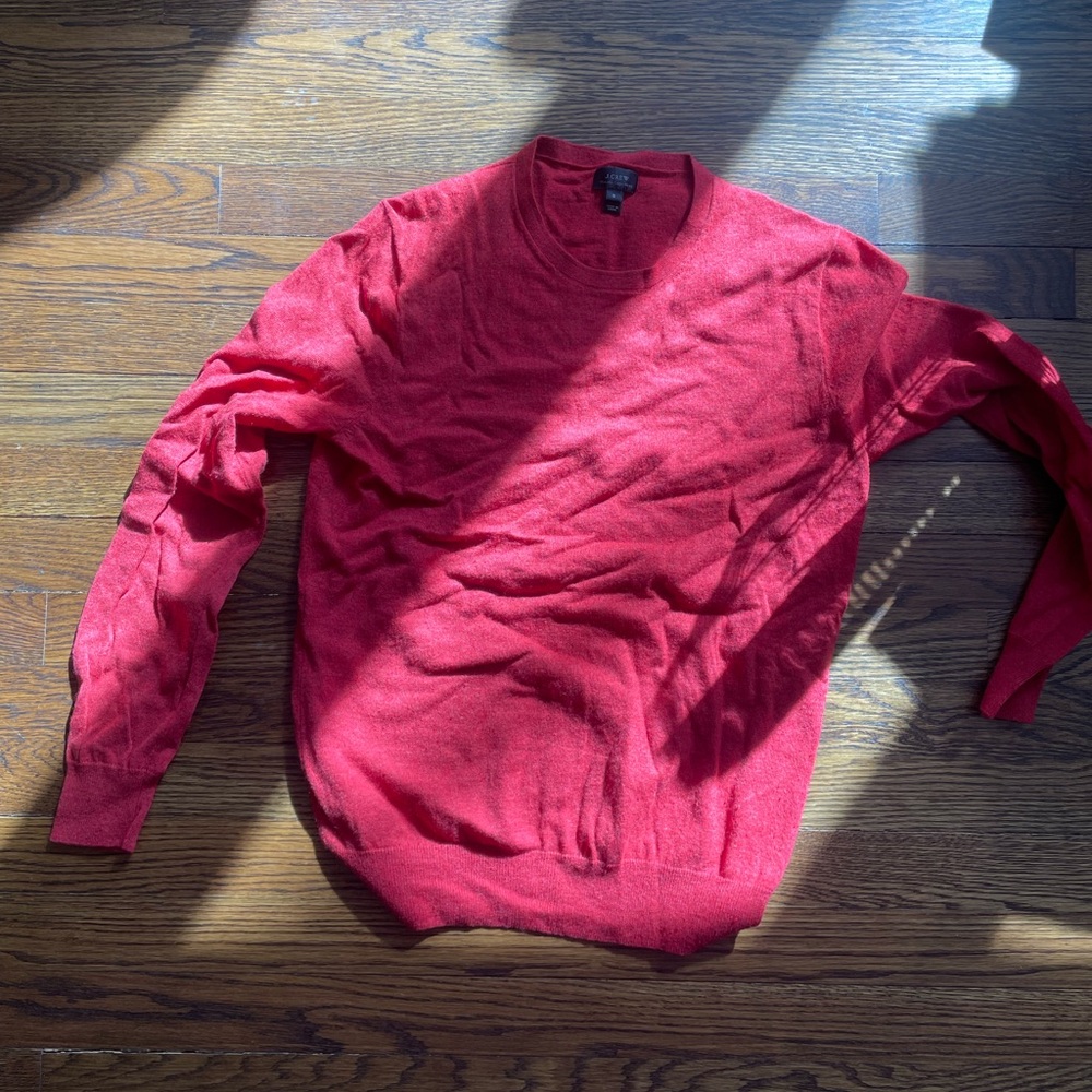 J. Crew Vibrant Red Cashmere Sweater